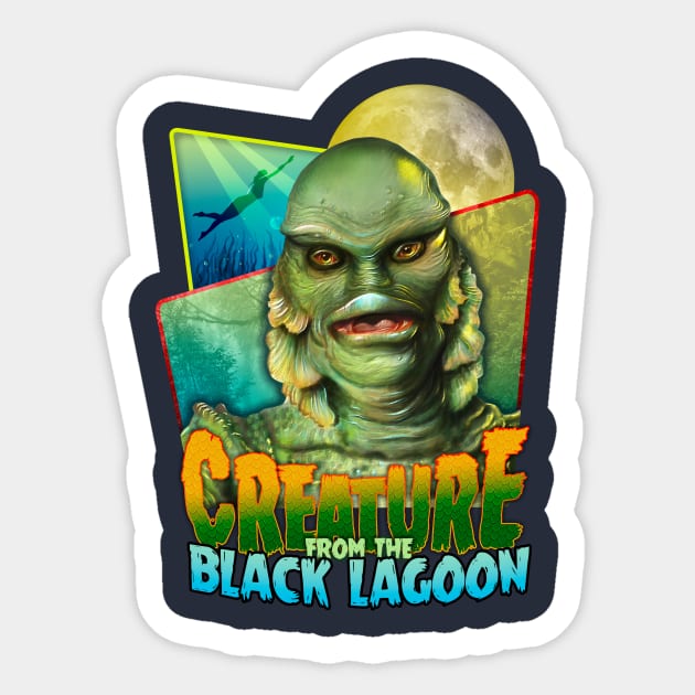 Creature From The Black Lagoon Sticker by Rosado